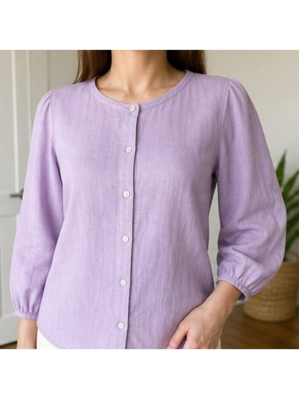 Lilac Puff Sleeve Top